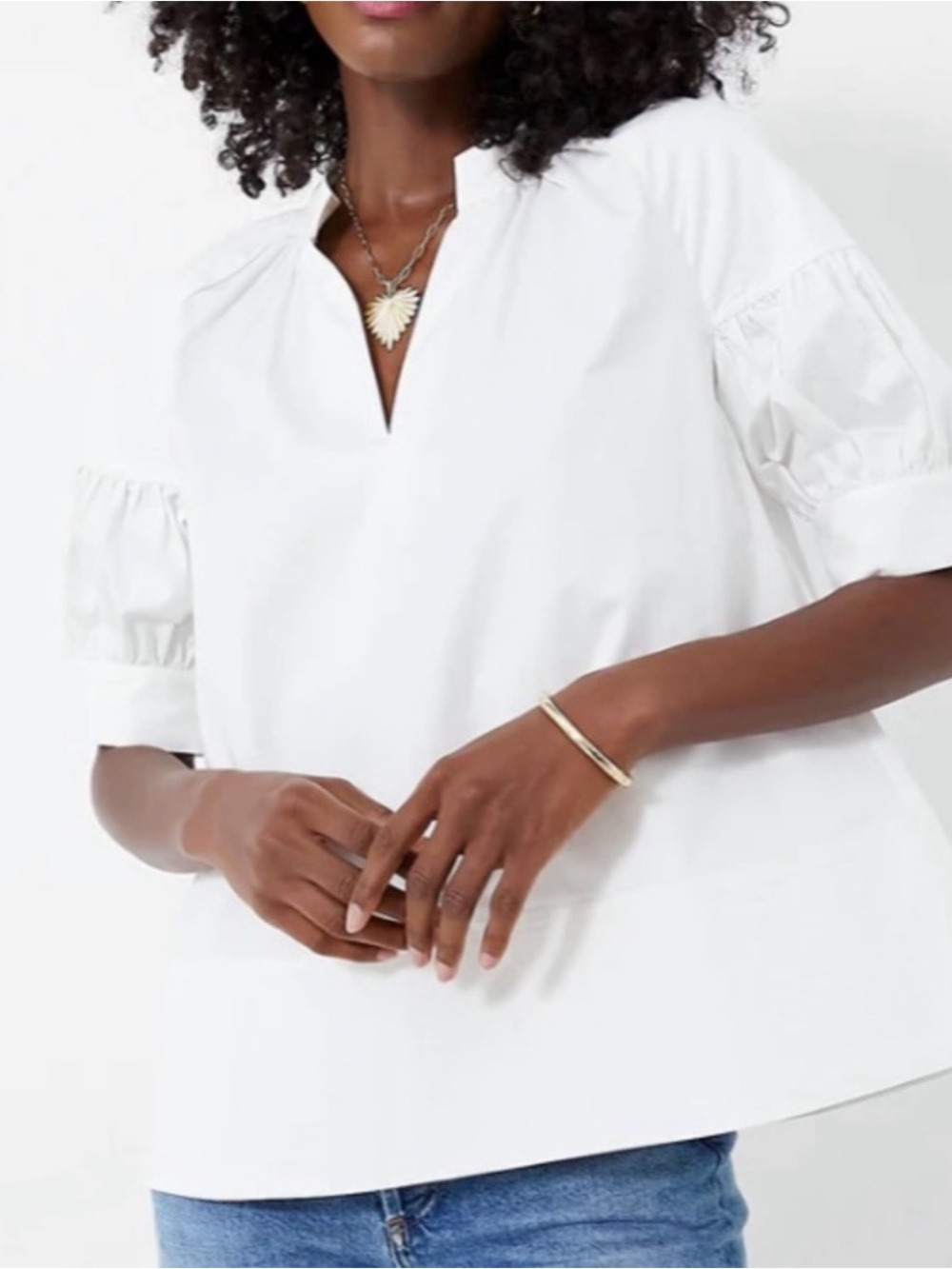 Tuckernuck White Ruthie Blouse, S